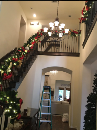 Elegant outdoor lighting design showcasing pathways and architectural features in Houston.